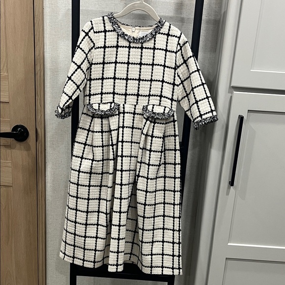 Dainty Jewells Other - Dainty Jewells Dreaming Through the Windowpane Dress - Black and Cream